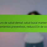 Seguro de salud dental: tratamientos incluidos, precios fijos, atención especializada